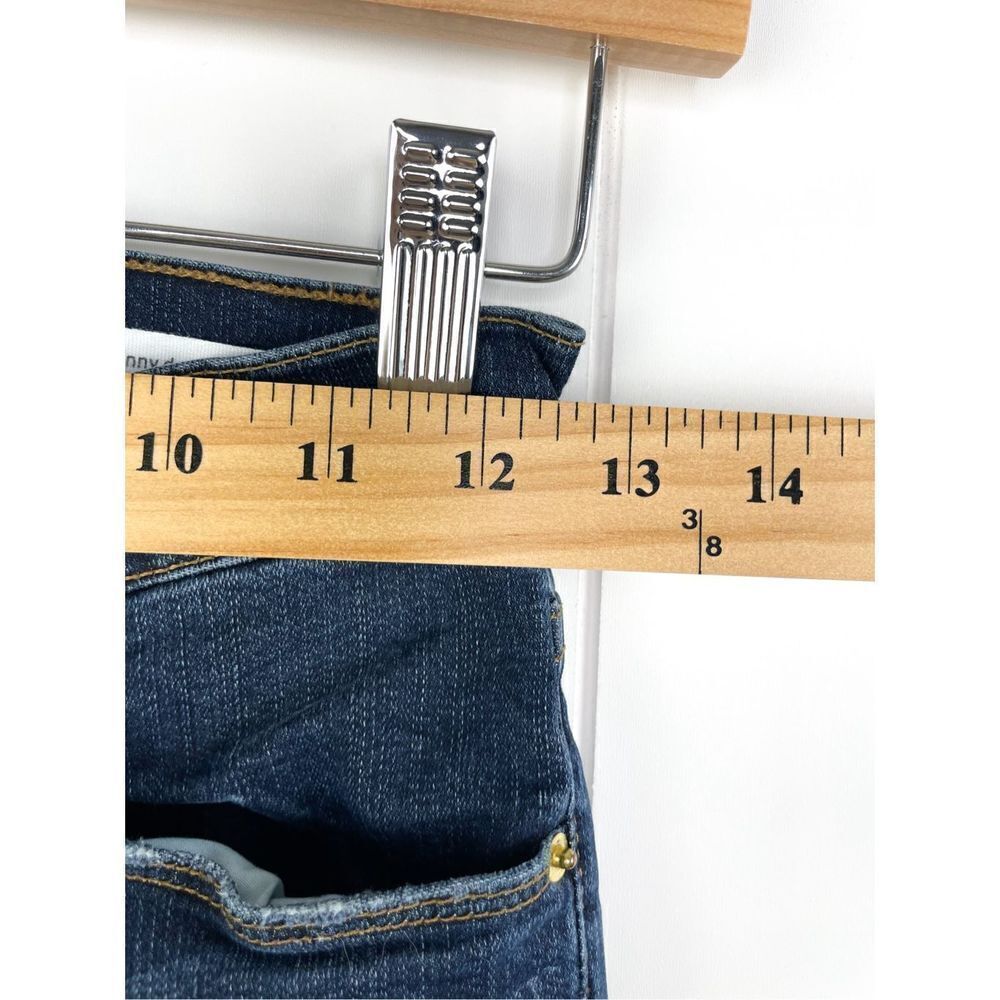 Frame Denim Le Skinny de Jeanne Crop Raw-Edge Jean Busted Knee Faded Thorpe Sz 2 - Picture 8 of 12